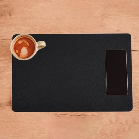 Double Sided Western Style Table Runner, Leather Placemats, Elegant Aesthetic Design, Heat Insulating, Kitchen Decor, Wedding Party Table, Dining Room Table, Unique Woven Texture, Genuine