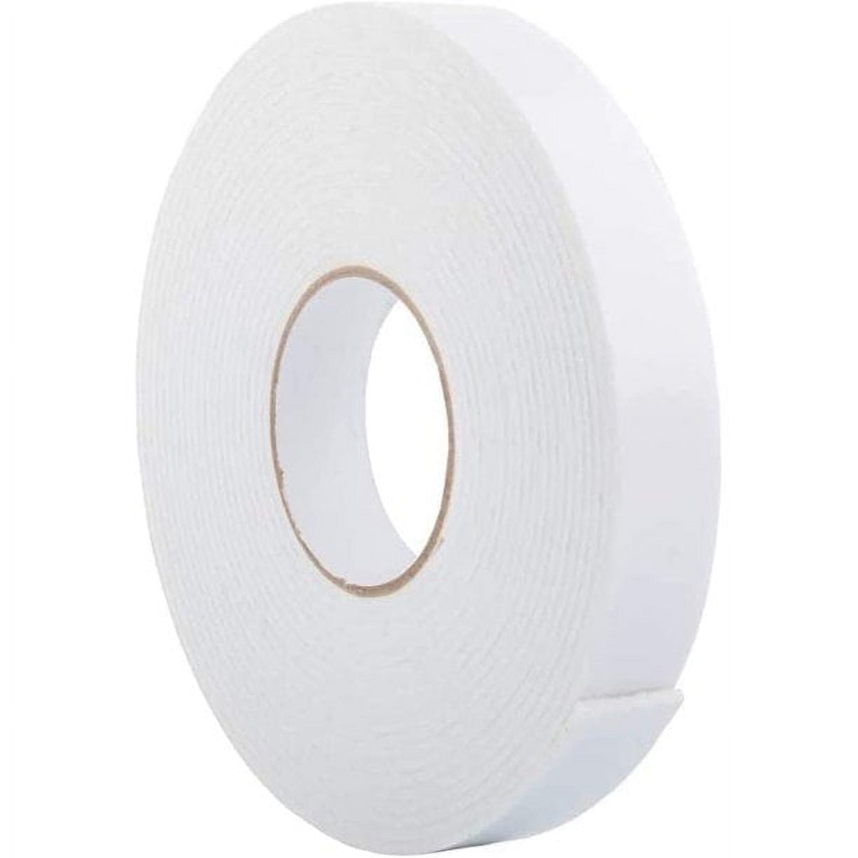 Double Sided White PE Foam Tape-Outdoor and Indoor Heavy Duty Strong Weatherproof Adhesive Tape for Decorative and Trim,Car & Gap Filling Mountings,Home Decor, Office Decor(33 Ft Long,Wide 1.18 in)