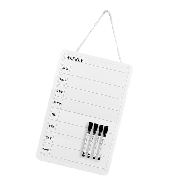 Double Sided Whiteboard Weekly Planner Magnetic Message Board For Notes Tasks