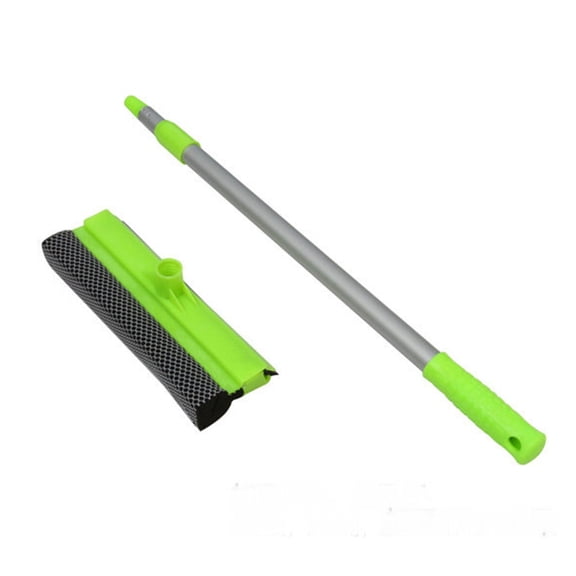 Double Sided Window Cleaner 2 in 1 Squeegee and Sponges Cleaning Brush for Glass