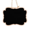 thumbnail image 1 of Double Sided Wooden Hanging Blackboard Portable Creative Message Memo Board 6.3x4.72in with Rope for Store Menu Cafe Home Desktop Display, 1 of 8