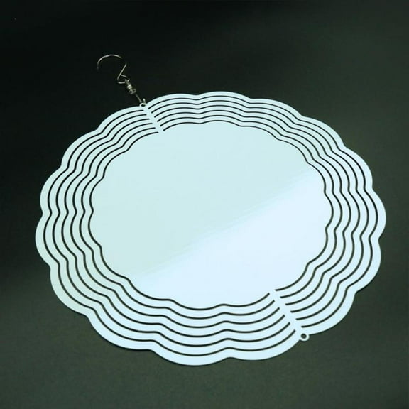 Double Sides DIY Designs Heat Transfer Printing 10 Inch Sublimation Blank Aluminum Metal Wind Spinner