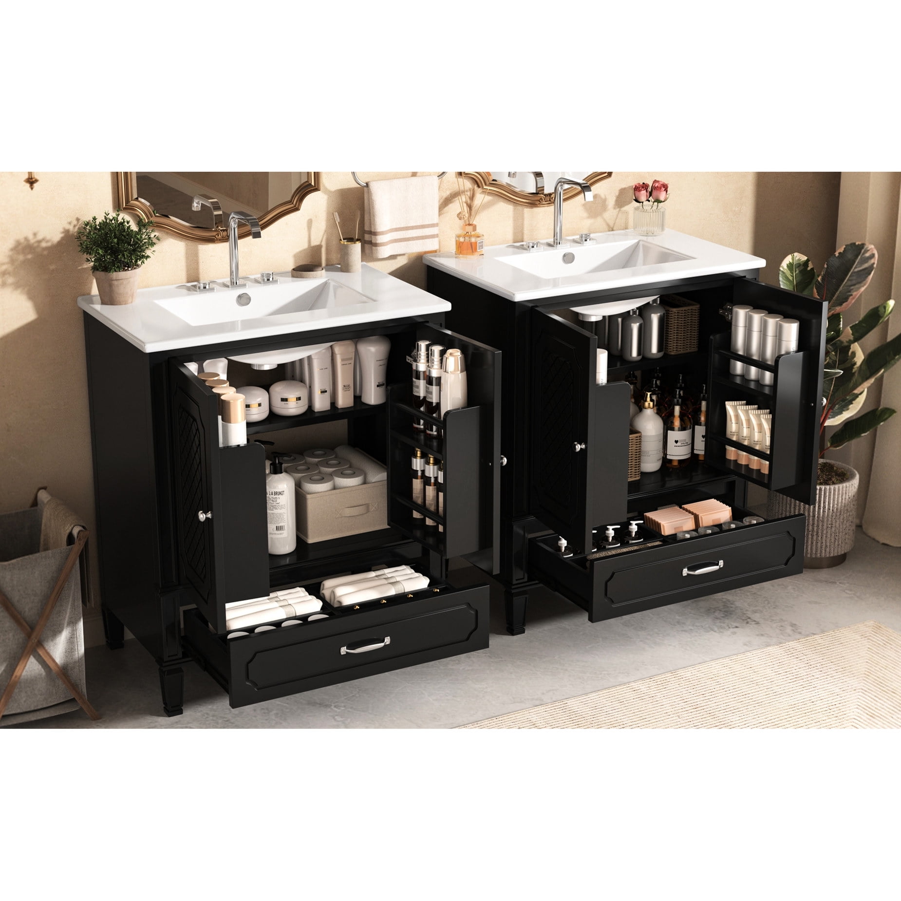 Spacious Two-Person Bathroom Sink for Shared Spaces