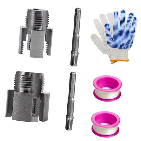 Double Size Carbon Steel Pipes Threader Set Suitable for Power Drill for Plumbing Maintenance and Construction