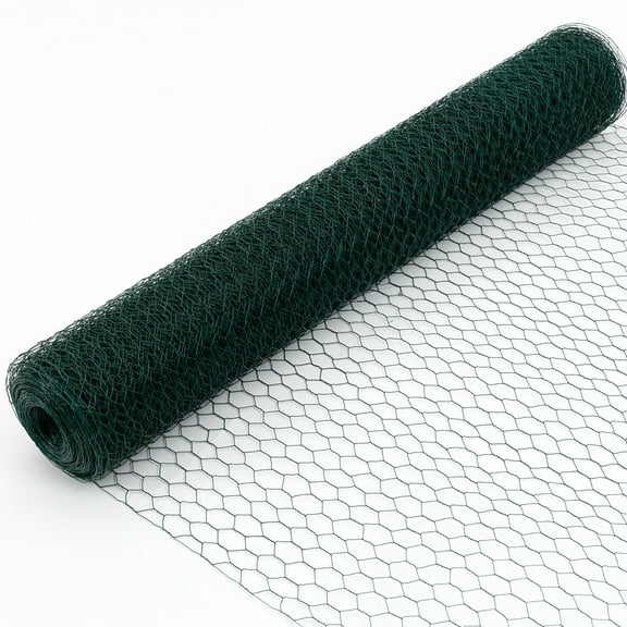 Double Size Wire Mesh, 60M Large Size Galvanized Hexagonal Floral Green Chicken Wire, Outdoor Anti-Rust Chicken Wire Poultry Netting for Garden, Large Chicken Coop Wire Fencing, Garden Fence Wire