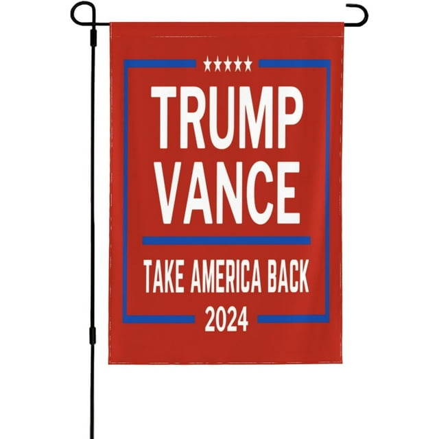 Double Sized Flag 12x18 T_rumpV_ance 2024 Garden Flag Donald T_rump