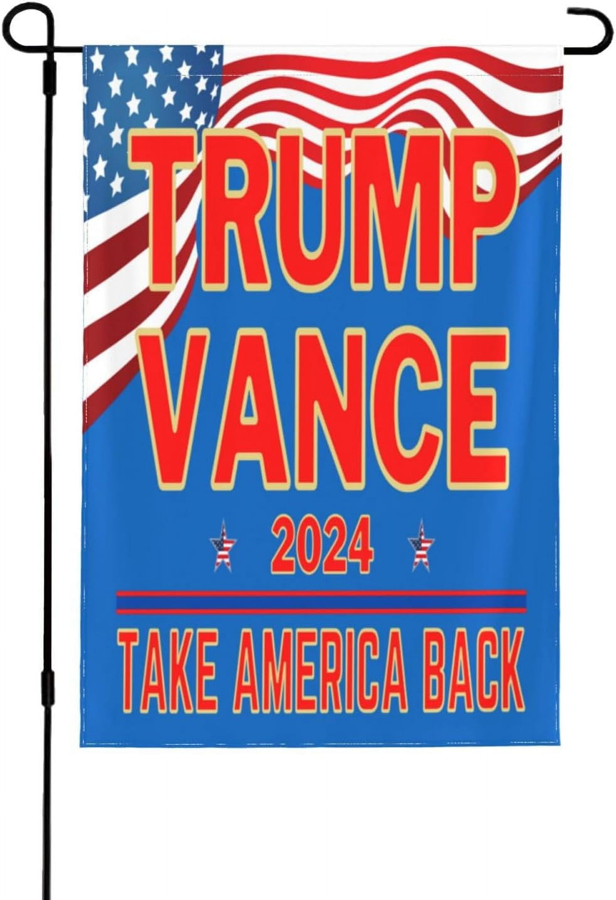 Double Sized Flag 28X40 TrumpVance 2024 Garden Flag Donald Trump 2024