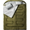 thumbnail image 1 of Double Sleeping Bag for Adults Mens with Pillow, XL Queen Size Two Person Sleeping Bag for All Season Camping Hiking Backpacking 2 Person Sleeping Bags for Cold Weather & Warm, 1 of 10
