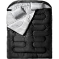 thumbnail image 1 of Double Sleeping Bag for Adults Mens with Pillow, XL Queen Size Two Person Sleeping Bag for All Season Camping Hiking, 1 of 6