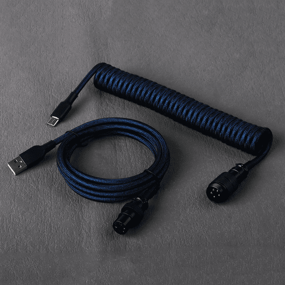 Double Sleeves PET Colorful Finish GX16 Aviator Cable Type C Metal Texture Coiling Usb C Coiled Mechanica Keyboard Cable