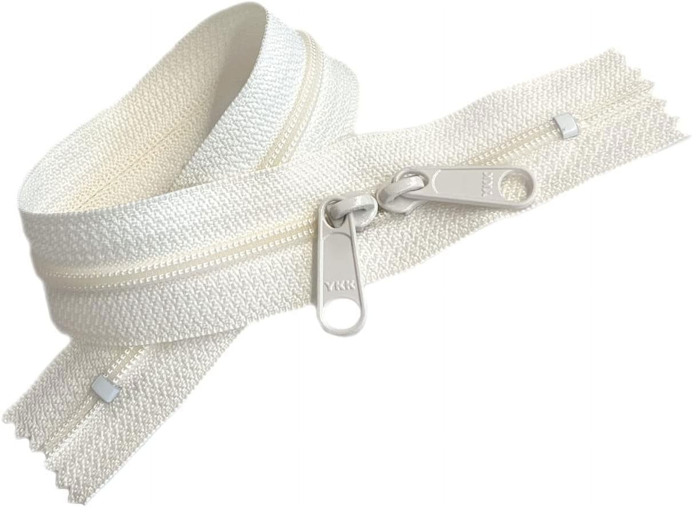 Double Slide Handbag Zippers YKK 4.5 Coil With Two Head To Head Long Pull Sliders Tape Color