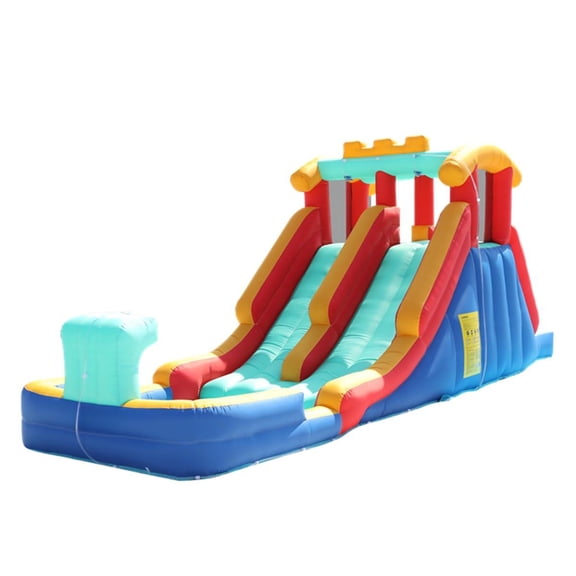 Double Slide Inflatable Water Slide With Pool For Backyard Park Use