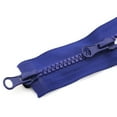 thumbnail image 1 of Double Slider #5 Open End Resin Zipper Jacket Long Zips Two Way Chunky Zip 90cm ROYAL BLUE, 1 of 8