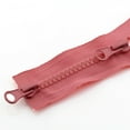 thumbnail image 1 of Double Slider #5 Open End Resin Zipper Jacket Long Zips Two Way Chunky Zip 90cm WATERMELON RED, 1 of 8