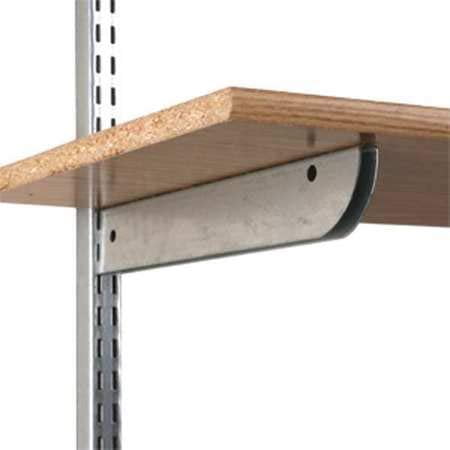 Double Slot 14" Wall Mount Bracket, Silver Steel, Pack of 10$$Hardware