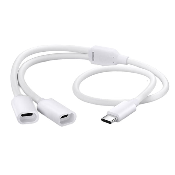 Double Solar Panel Charging Cord Type C Splitter Support OTG 480Mbps Data Transmission For Outdoor Security Camera Setups