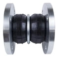 thumbnail image 1 of Double Sphere Type Rubber Expansion Joint 150 lb. Drilled Flanges; Size (Flange ID x Overall Length) Size (Flange ID x Overall Length): 2" x 7", Rubber Material: Neoprene, 1 of 6