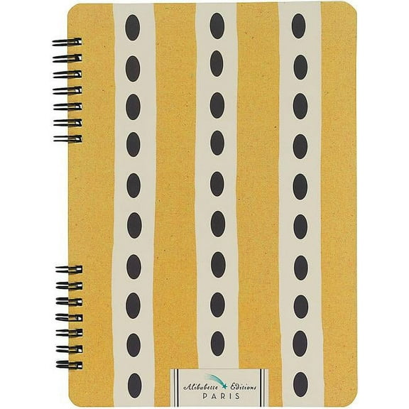 Double Spiral Lined Journals - Lays Flat When Open: Congo: 1960's African Textile Sun Motif (Hardcover)