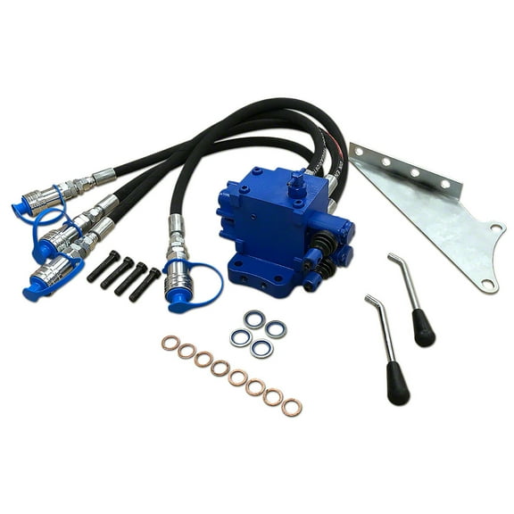 Double Spool Double Acting Hydraulic Remote Valve Kit Fits Ford Tractor