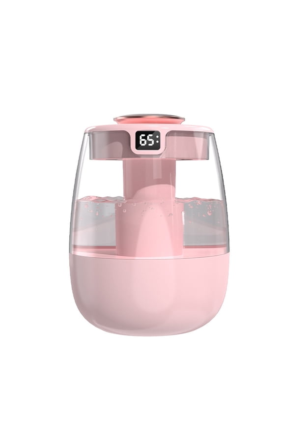Double Spray Digital Humidifier with Humidity Display, 3-Speed Cool Mist Humidifier for Large Room, Desktop Humidifier with Timer Night Light for Home Office and Dry Air Relief