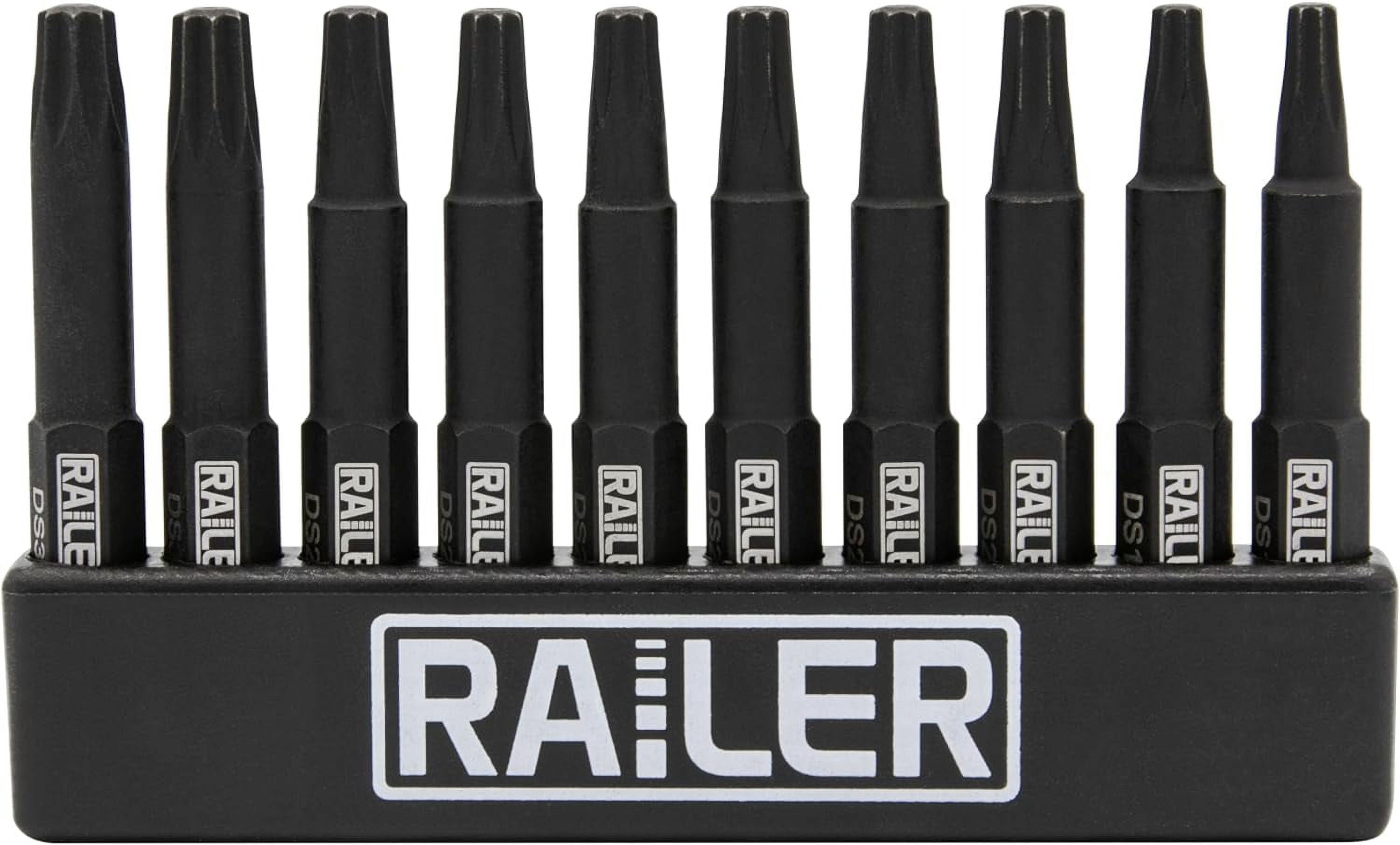 Square Bit Kit Double Square 8 Point Star Bit Set. Railer Premium S2 Steel 2 Inch 8 ...