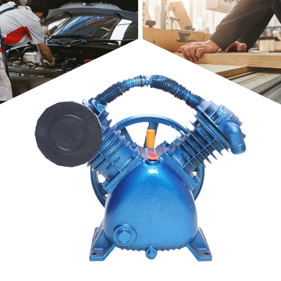 Double Stage 5.5HP Air Compressor Pump Head Universal Twin Cylinder 175PSI 4000W for Factory, Auto Repair