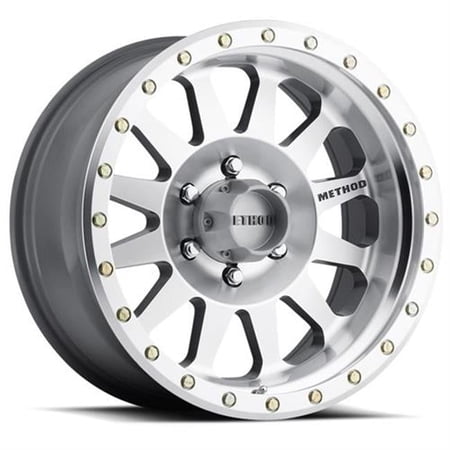 Double Standard 17 x 8.5 Wheel with 6 x 5.5 Bolt Pattern - Machined Clear Coat