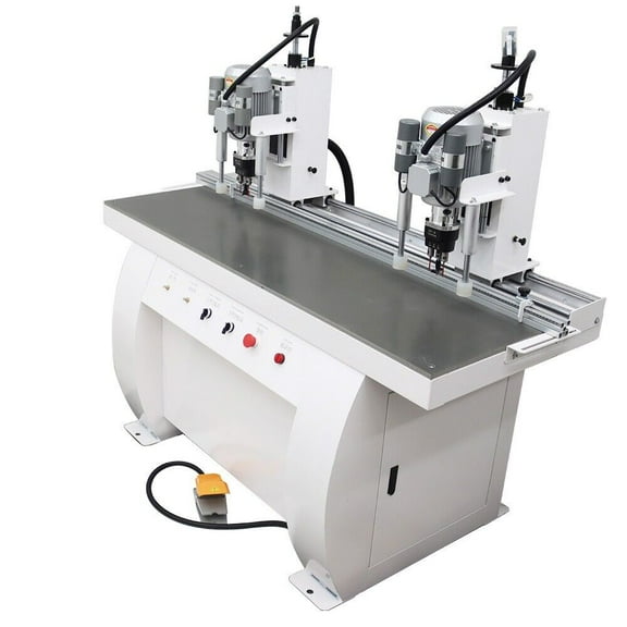 Double Station Woodworking Hinge Drilling Machine Pneumatic Hinge Boring Press Machine 35mm & 3mm Drill Bit