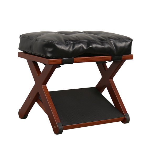 Double Step Foot Rest for Under Desk at Work, Wooden Under Desk Footrest with Non-Slip EVA Stepping Surface, Ergonomic Foot Stools for Under Office Desk, Enhances Posture,Home Office Gaming