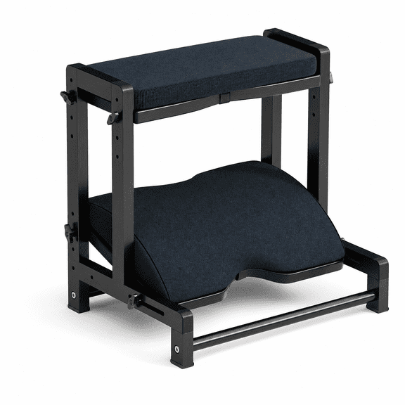 Double Step Foot Rest For Under Desk 4 Adjustable Heights Footrest With Soft Cushion Dual-layer Stool Office Home Gaming Wood Rests Work