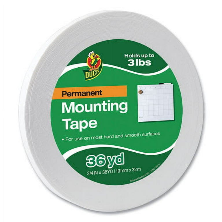 Double-Stick Foam Mounting Tape, Permanent, Holds Up to 2 lbs, 0.75 Double-Stick Foam Mounting Tape, Permanent, Holds Up to 2 lbs, 0.75