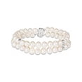 thumbnail image 1 of Double Strand Freshwater Cultured 6-7mm Pearl Bracelet (7.5 inch) in Sterling Silver, 1 of 3