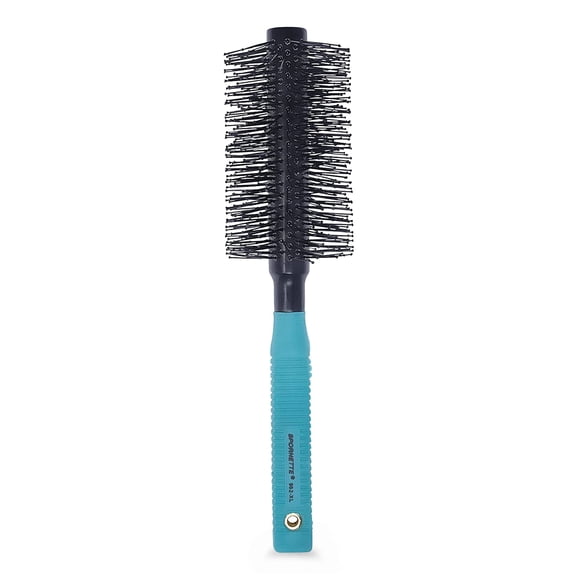 Double Stranded XL Round Brush, Nylon Bristles - Round Brush for Straightening, Anti-Frizz, Detangling, Volumizing - Styling for Wavy & Curly, Medium & Long Hair Lengths (2.25 Inches)