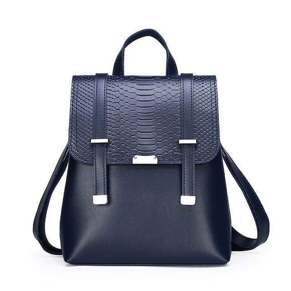 Double Strap Casual Backpack Women Multi-Purpose Bag,Blue