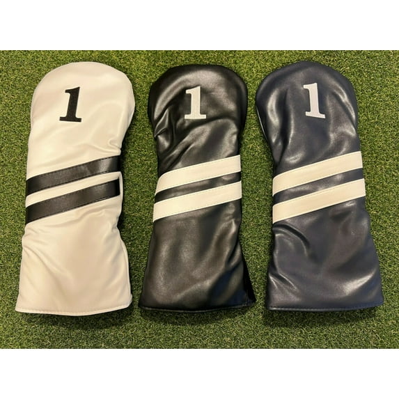 Double Stripe Golf Head Cover - Driver, Fairway, Hybrid