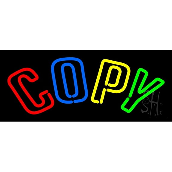 Double Stroke Multi Colored LED Neon Sign 10 x 24 - inches, Clear Edge Cut Acrylic Backing, with Dimmer - Bright and Premium built indoor LED Neon Sign for Computer & Electronics store decor.