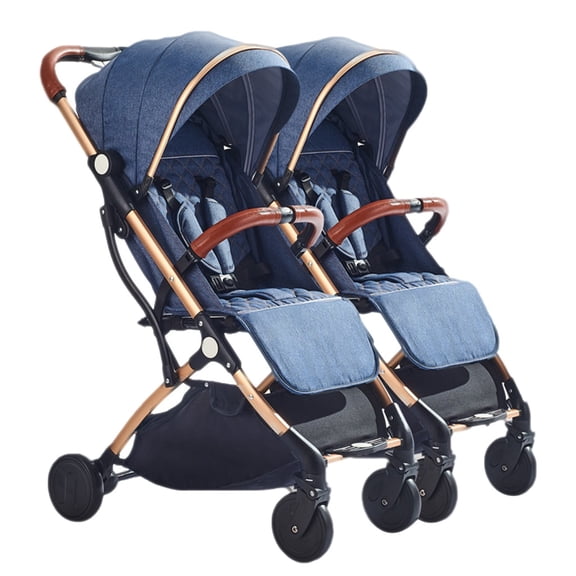 Double Stroller For Newborn, Baby Stroller For Infant And Toddler Can Sit Lie Detachable Carriage Pushchair Folding Prams Trolley Portable Strollers With Mosquito Net