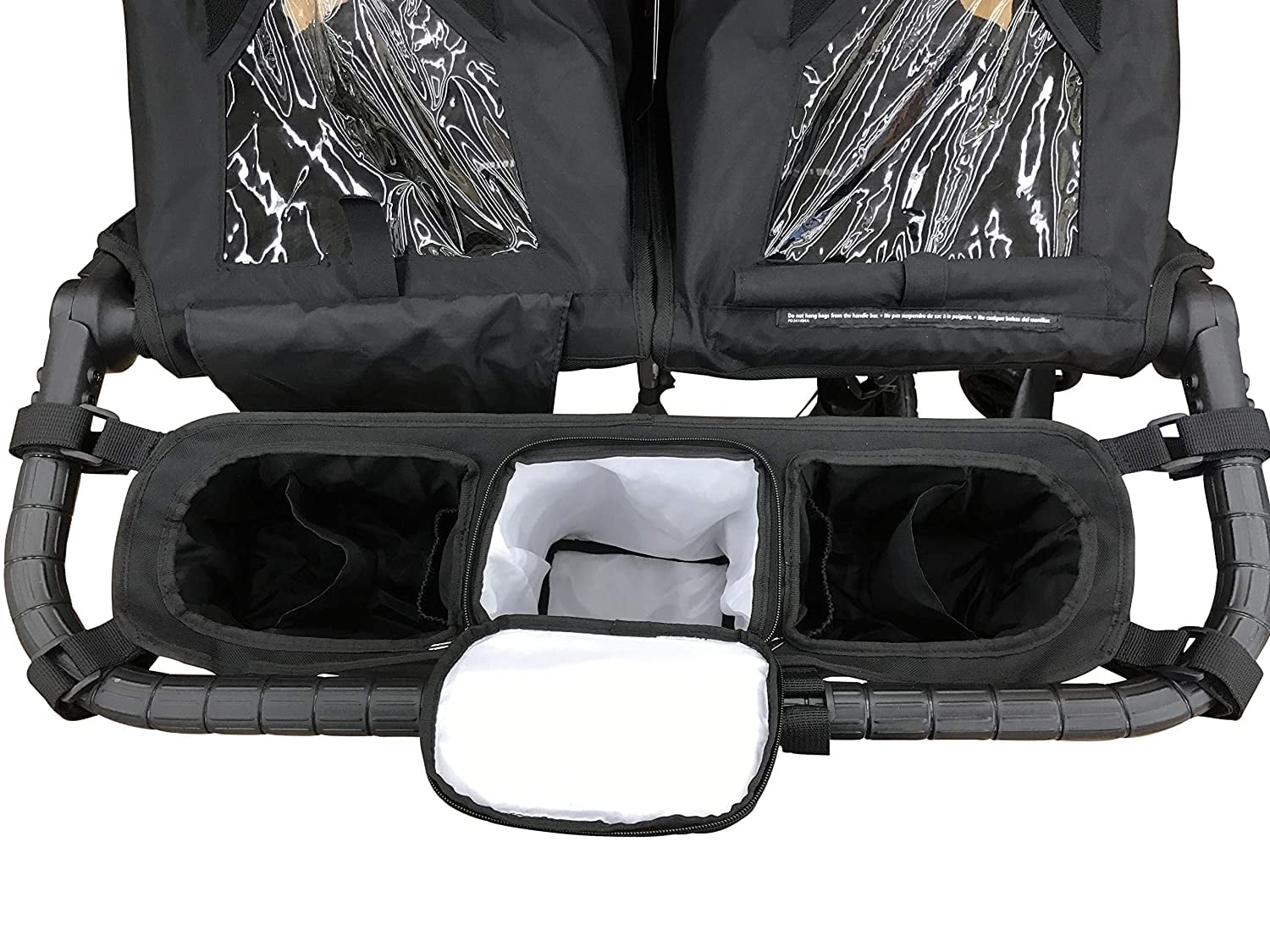 Booyah Strollers Double Stroller Organizer with Insulated Compartment Black Walmart