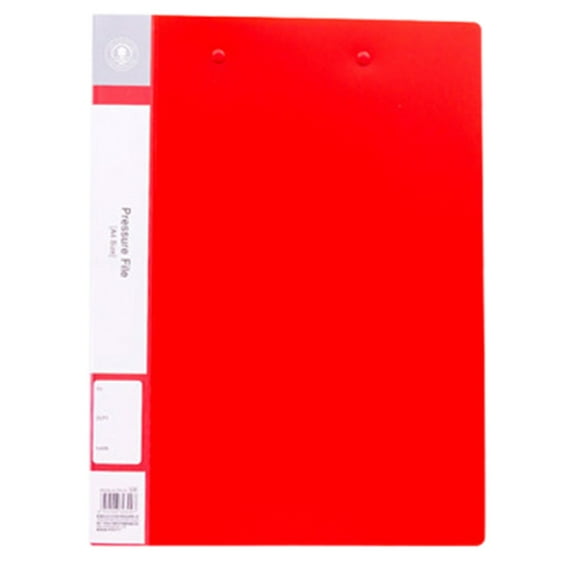 Double Strong Clip File Folder Report Cover,Plastic Punchless Binder,Office Project Folder,Documents File Folder,Letter Size Punchless Clamp Binder,Report Cover for A4 Size Paper Office,Red