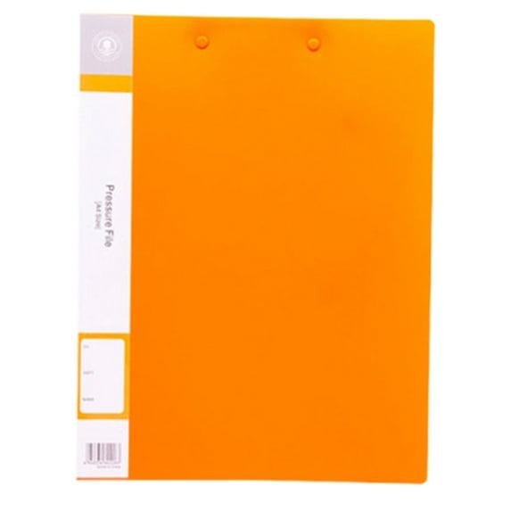 Double Strong Clips File Folder - 100 Sheet Capacity,Report Cover, Punchless Project Folder for Commercial & School Documents,Double Clip Folder, Document Holder Letter Size Organizer(Orange)