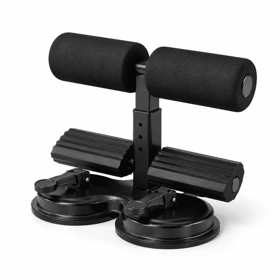 Double Suction Cup Sit Up Assistant Bar with Resistance Rope, ABS Multifunction Abdominal Core Trainer and Foot Holder, Compact Home Workout Equipment for Crunches and Stretching