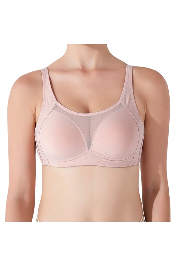 Double Support Wireless Bra Lace Bra With Stay In Place Straps Full Coverage Wirefree Bra Tagless For Everyday Wear