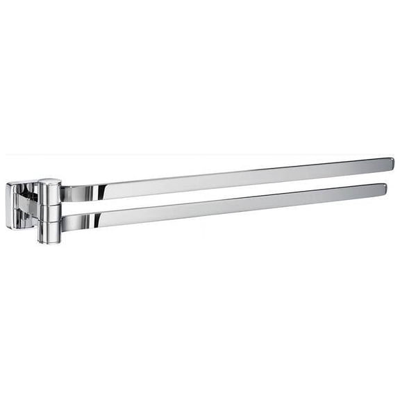 Double Swing Arm Towel Rail in Polished Chrome Finish