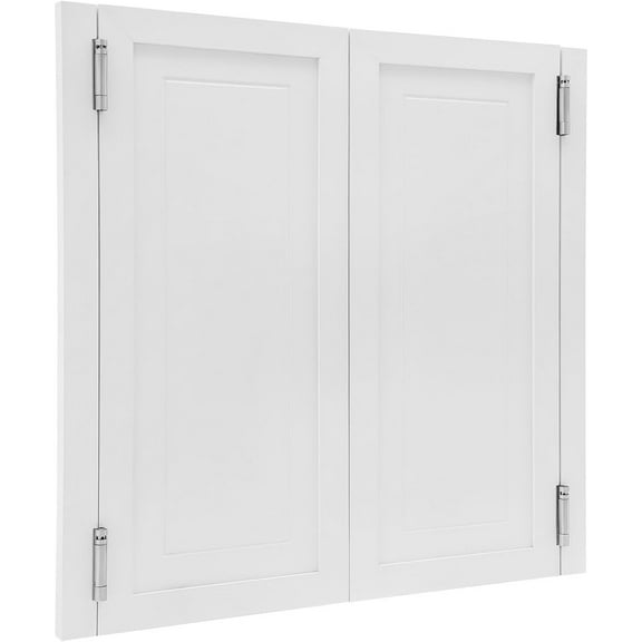 Double Swinging Door, 35.43"L x 35.43"H Wood Swinging Door Cafe Door with Hinges, Wall Mounted 180° Double Swing Saloon Doors Indoor for Kitchens, Cafes, Bars, Corridors, Entrances