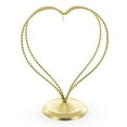 thumbnail image 1 of Double Wire Heart Twisted Gold Metal Ornament Display Stand 7.8 Inches (Poland), 1 of 4