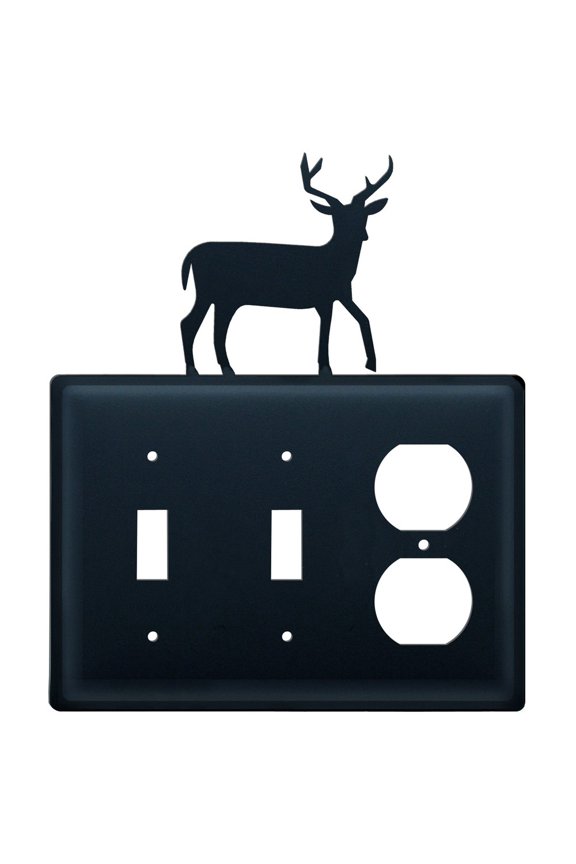 Deer - Double Switch & Single Outlet Cover