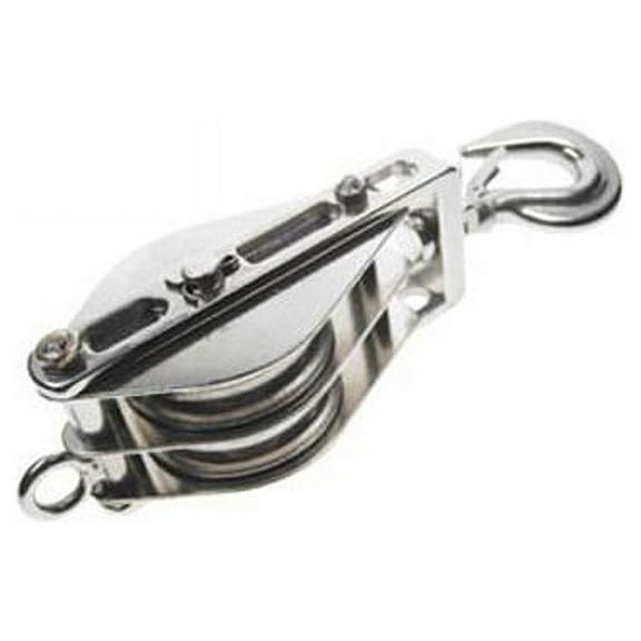 Double Swivel Block w/ Hook & Brass Bushing T304 SS 1/2" x 3"