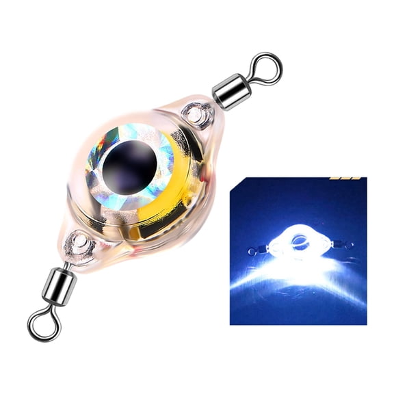 Double Swivels LED Fishing Spoons Lure Underwater Flasher Trolling Drop Saltwater Baits