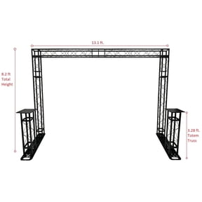 Double TRUSS ARCH KIT 8 FT Height Mobile Portable DJ Lighting System Metal Arch