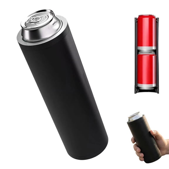 Double Tactical Reload Can Holder-Ultra Chill System, Assault Tactical Insulation Sleeve It Can Fill Two 12-Ounce Cans, Suitable for Beer and Soda, Perfect for Camping BBQs and Sports (Black)